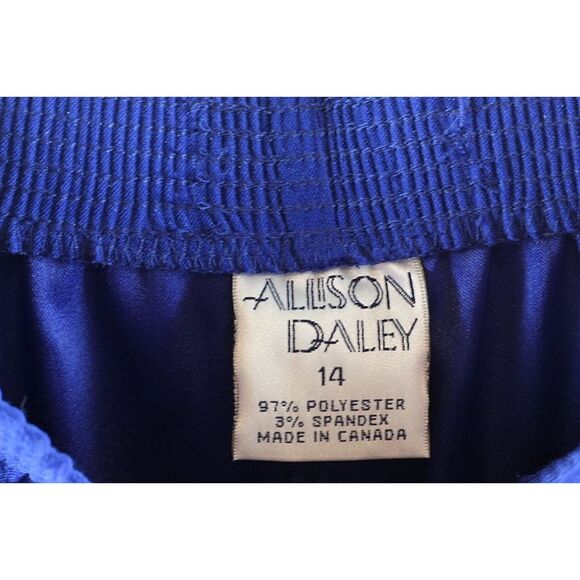 Allison Daley Blue Women's Pull On Dress Pants Elastic Stretch Waist 14 044 - Picture 2 of 4